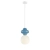Lampa wisząca niebiesko-biała szklana PND-94331-1L-BLU z serii Latera - Lampy Italux