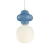 Lampa wisząca niebiesko-biała szklana PND-94331-1L-BLU z serii Latera - Lampy Italux