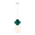 Lampa wisząca szklana zielono-biała PND-94331-1L-GRN z serii LATERA - Lampy Italux