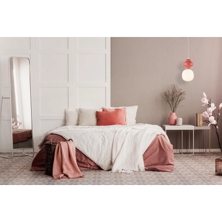 Lampa wisząca czerwono-biała szklana PND-94331-1L-RED z serii LATERA - Lampy Italux