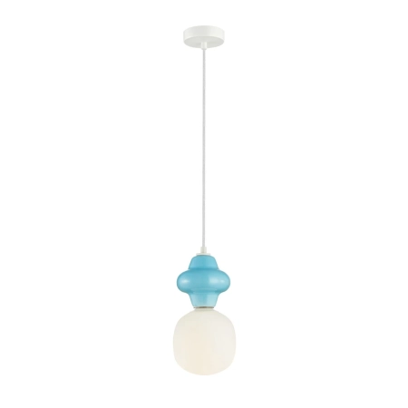 Lampa wisząca niebiesko-biała szklana PND-94331-1S-BLU z serii LATERA - Lampy Italux