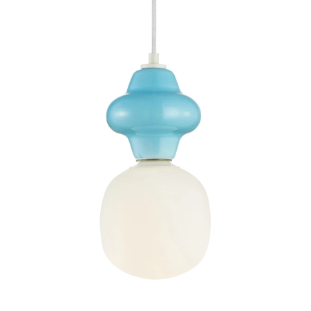Lampa wisząca niebiesko-biała szklana PND-94331-1S-BLU z serii LATERA - Lampy Italux