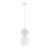 Lampa wisząca metalowo-szklana biało-waniliowa PND-94331-1S-GRN z serii Latera - Lampy Italux