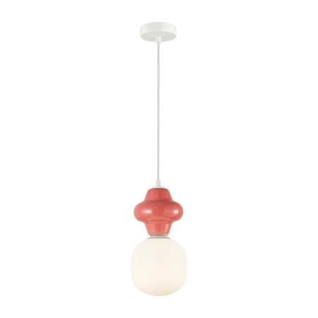 Lampa wisząca czerwono-biała szklana PND-94331-1S-RED z serii Latera - Lampy Italux