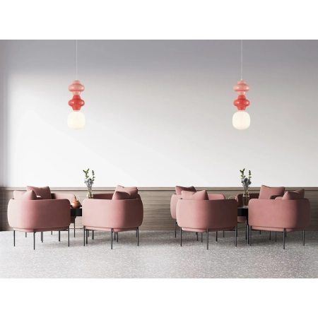 Lampa wisząca szklana wielokolorowa 18cm PND-94331C-1S-MLTI z serii LATERA - Lampy Italux