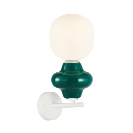 Kinkiet szklany zielono-biały 36cm WL-94331-1S-GRN z serii LATERA - Lampy Italux