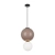 Lampa wisząca szklana brązowo-biała kulista PND-95221-1L-BR z serii Pieve - Lampy Italux