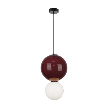 Lampa wisząca szklana bordowo-fioletowa PND-95221-1L-PRP z serii Pieve - Lampy Italux