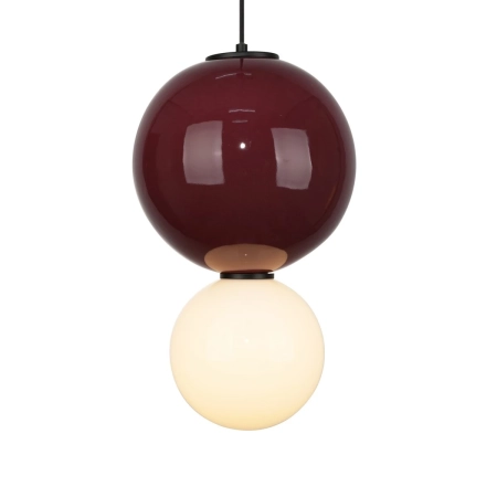 Lampa wisząca szklana bordowo-fioletowa PND-95221-1L-PRP z serii Pieve - Lampy Italux