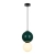 Lampa wisząca szklana zielono-biała kulista PND-95221-1M-GRN z serii Pieve - Lampy Italux