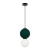 Lampa wisząca szklana zielono-biała kulista PND-95221-1M-GRN z serii Pieve - Lampy Italux