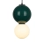 Lampa wisząca szklana zielono-biała kulista PND-95221-1M-GRN z serii Pieve - Lampy Italux