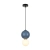 Lampa wisząca szklana niebiesko-biała PND-95221-1S-BLU z serii Pieve - Lampy Italux