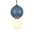 Lampa wisząca szklana niebiesko-biała PND-95221-1S-BLU z serii Pieve - Lampy Italux