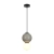 Lampa wisząca szklana kulista szaro-biała PND-95221-1S-GR z serii Pieve - Lampy Italux