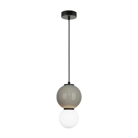 Lampa wisząca szklana kulista szaro-biała PND-95221-1S-GR z serii Pieve - Lampy Italux