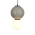 Lampa wisząca szklana kulista szaro-biała PND-95221-1S-GR z serii Pieve - Lampy Italux