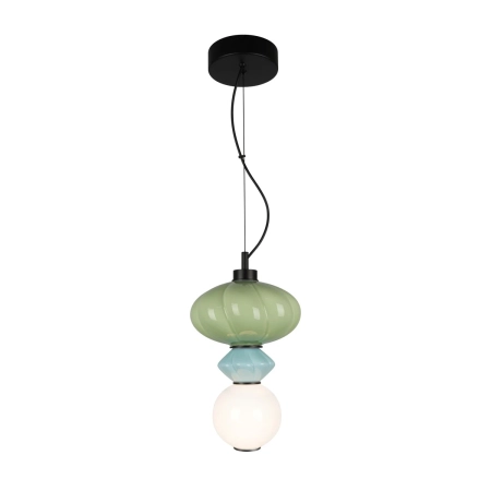 Lampa wisząca szklana wielokolorowa 20cm PND-94721-1A-MLTI z serii Tordi - Lampy Italux
