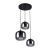 Lampa wisząca czarna szklana 3-punktowa PND-67705-3-BK-SG z serii Calto - Lampy Italux
