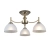 Lampa wisząca mosiężna 3-punktowa z białymi kloszami PND-40653-3-ABR-WH z serii Fener - Lampy Italux