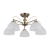 Lampa wisząca mosiężna 5-punktowa z kloszami PND-40623-5-AB z serii Moreti - Lampy Italux