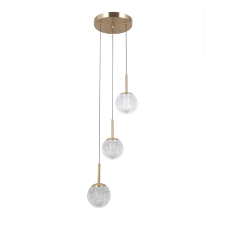 Lampa wisząca złota metalowa 3-punktowa PND-40827-3-HBR-CL z serii PADRI - Lampy Italux