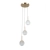 Lampa wisząca złota metalowa 3-punktowa PND-40827-3-HBR-CL z serii PADRI - Lampy Italux