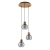 Lampa wisząca drewniana z trzema szklanymi kloszami PND-67505-3-WD z serii Velma - Lampy Italux