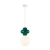 Lampa wisząca szklana zielono-biała PND-94331-1S-GRE z serii LATERA - Lampy Italux