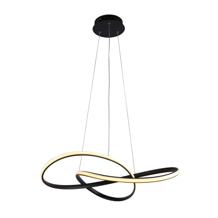 Lampa wisząca LED czarna metalowa okrągła PND-19221C-BK z serii Consa - Lampy Italux