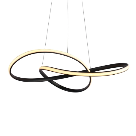 Lampa wisząca LED czarna metalowa okrągła PND-19221C-BK z serii Consa - Lampy Italux