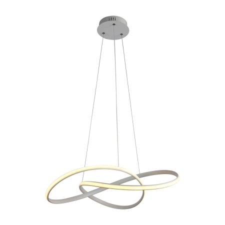 Lampa wisząca LED biała metalowa okrągła PND-19221C-WH z serii Consa - Lampy Italux