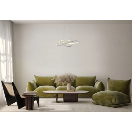 Lampa wisząca LED biała metalowa okrągła PND-19221C-WH z serii Consa - Lampy Italux