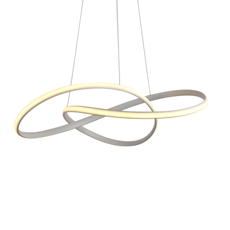 Lampa wisząca LED biała metalowa okrągła PND-19221C-WH z serii Consa - Lampy Italux