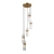 Lampa wisząca złota szklana 5-punktowa PND-40760-5-HBR z serii Taraso - Lampy Italux