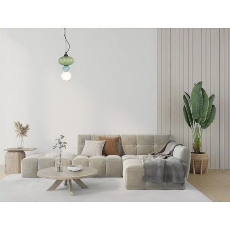 Lampa wisząca szklana wielokolorowa 20cm PND-94721-1A-MLTI z serii Tordi - Lampy Italux