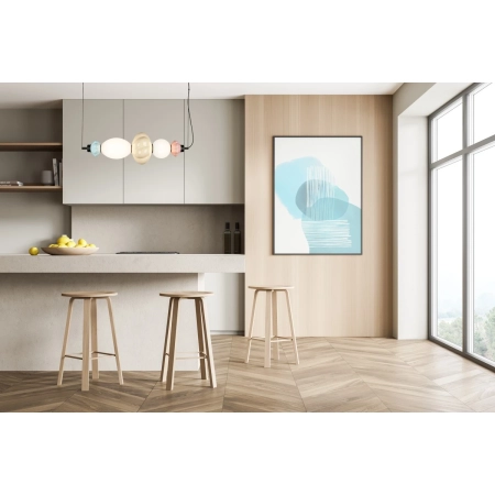 Lampa wisząca szklana wielokolorowa 66cm PND-94721-2A-MLTI z serii Tordi - Lampy Italux
