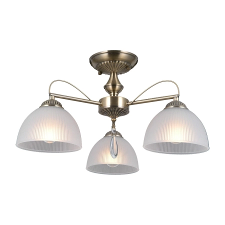 Lampa wisząca mosiężna 3-punktowa z kloszami PND-40623-3-AB z serii Moreti - Lampy Italux