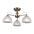 Lampa wisząca mosiężna 3-punktowa z kloszami PND-40623-3-AB z serii Moreti - Lampy Italux