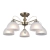 Lampa wisząca mosiężna 5-punktowa z kloszami PND-40623-5-AB z serii Moreti - Lampy Italux