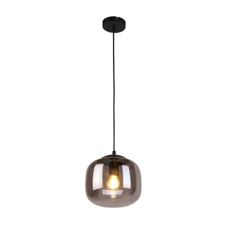 Lampa wisząca czarna ze szklanym kloszem PND-67705-1-BK-SG z serii Calto - Lampy Italux
