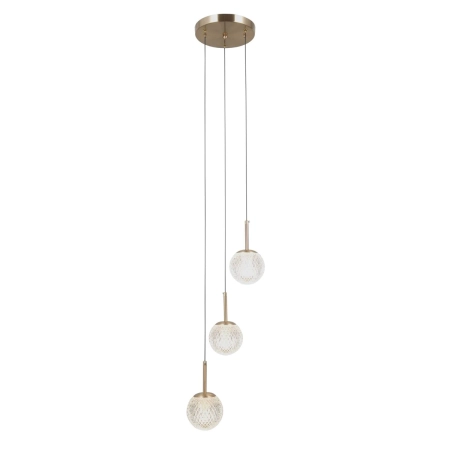 Lampa wisząca złota metalowa 3-punktowa PND-40827-3-HBR-CL z serii PADRI - Lampy Italux