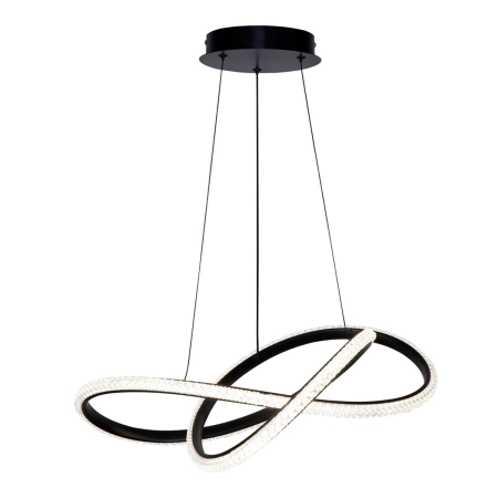 Lampa wisząca LED czarna okrągła 60cm PND-64728-BK z serii Almera - Lampy Italux