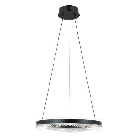 Lampa wisząca LED czarna okrągła 50cm PND-34535-M-BK z serii MORTE - Lampy Italux