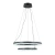 Lampa wisząca LED czarna okrągła dwupierścieniowa PND-34526-2L-BK z serii Barlo - Lampy Italux