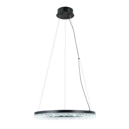 Lampa wisząca LED czarna okrągła 50cm PND-34526-M-BK z serii Barlo - Lampy Italux