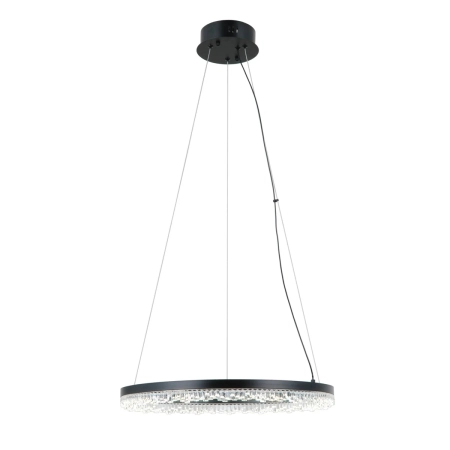 Lampa wisząca LED czarna okrągła 50cm PND-34526-M-BK z serii Barlo - Lampy Italux