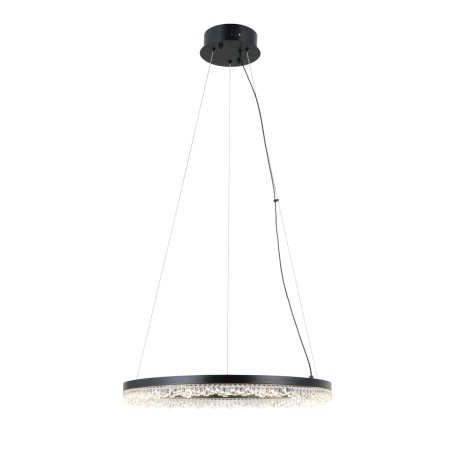 Lampa wisząca LED czarna okrągła 50cm PND-34526-M-BK z serii Barlo - Lampy Italux