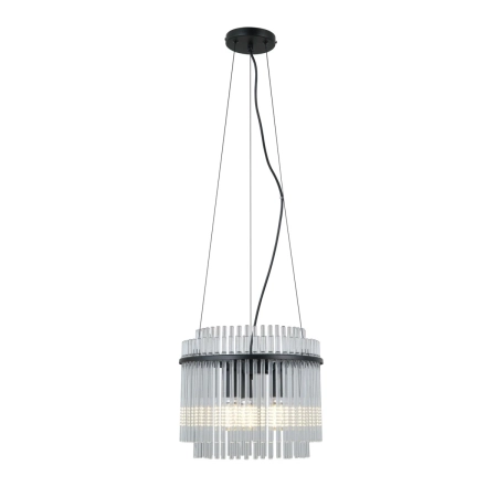 Lampa wisząca czarna szklana 3-punktowa PND-40929-3A-BK z serii Bonte - Lampy Italux