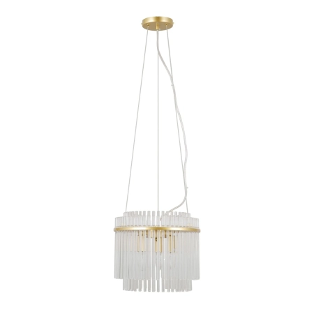 Lampa wisząca złota metalowa ze szklanymi prętami PND-40929-3A-GD z serii Bonte - Lampy Italux